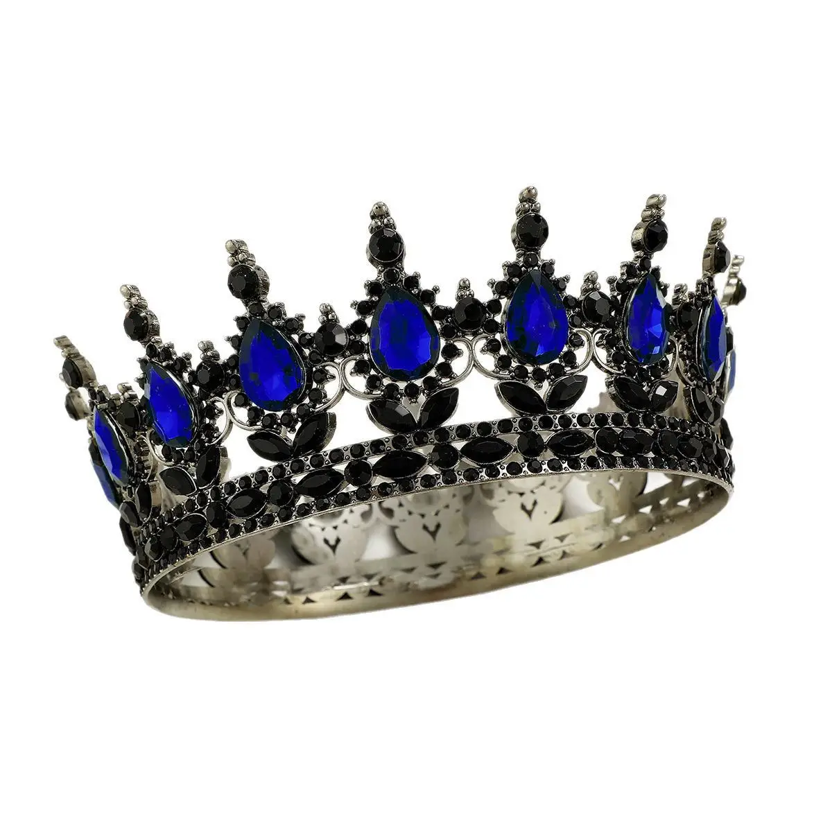 Luxury Crystal Full Circle Crown Wedding Hair Accessory - Image 26
