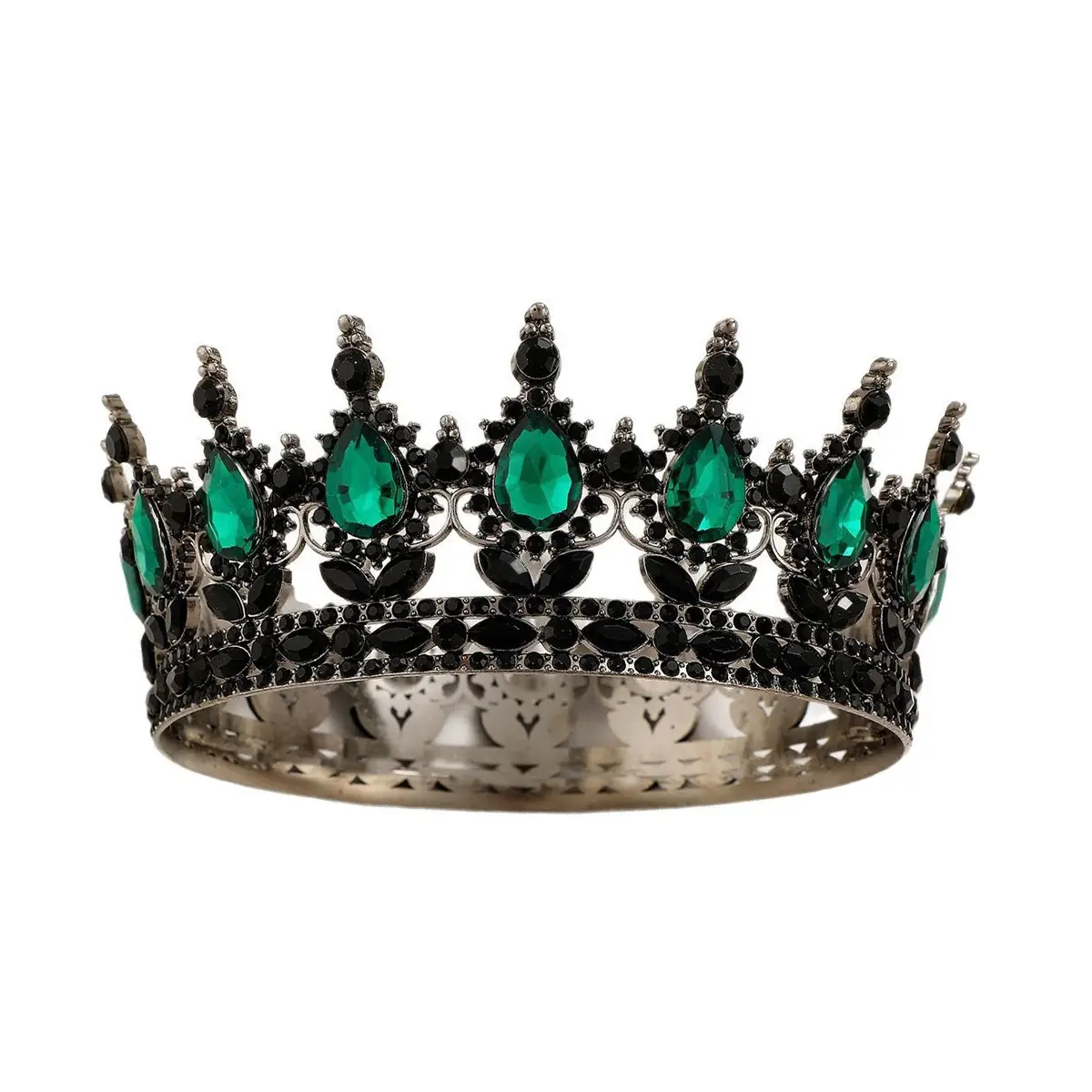 Luxury Crystal Full Circle Crown Wedding Hair Accessory - Image 27