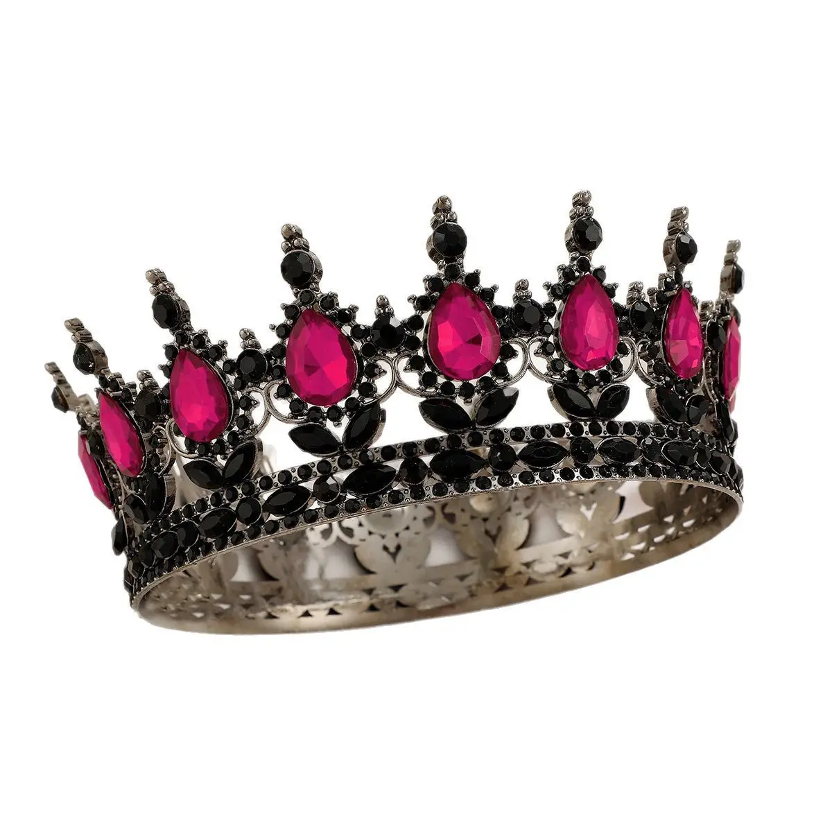Luxury Crystal Full Circle Crown Wedding Hair Accessory - Image 28