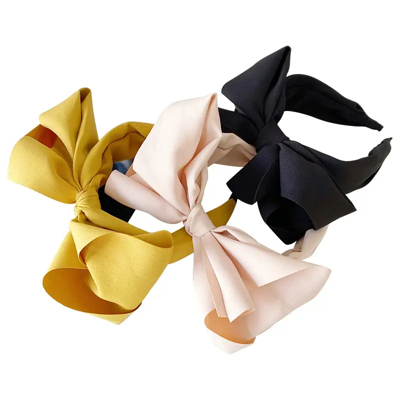 Korean Style Big Bow Headband with Wide Bristles - Image 8