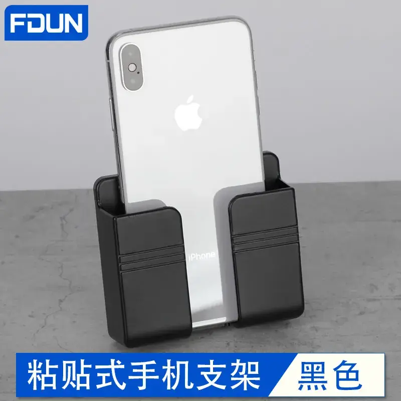 White Adhesive Phone Stand for Wall Mount - Image 4