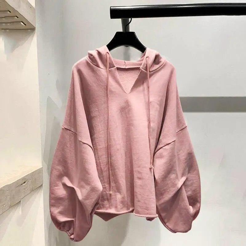 Women's 230kg Hooded Ins Sweater Grey Autumn Winter Loose - Image 7