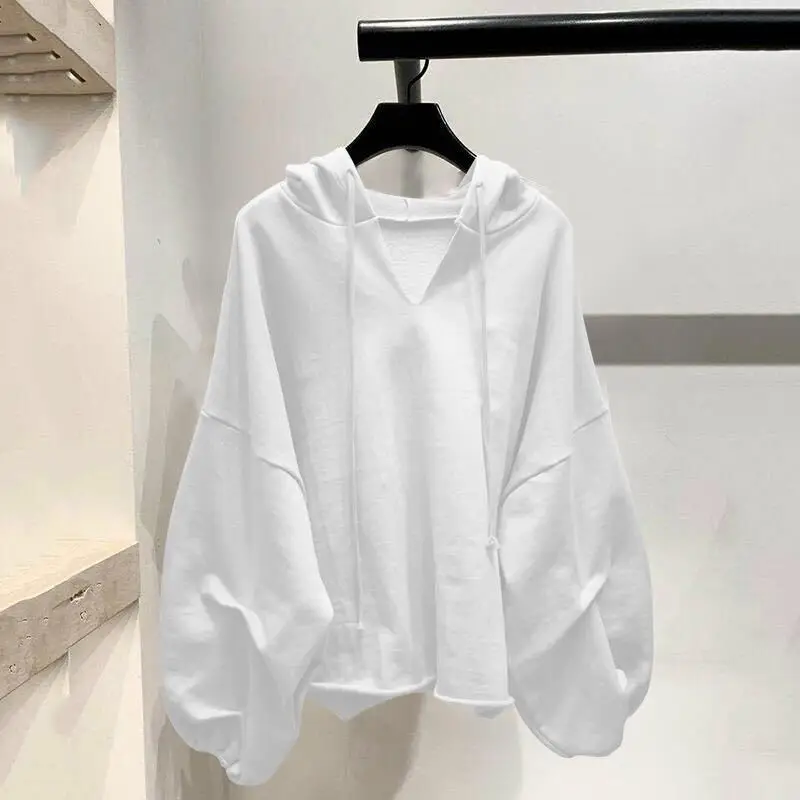 Women's 230kg Hooded Ins Sweater Grey Autumn Winter Loose - Image 9
