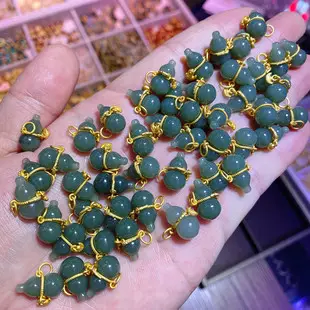 Green Jade Key Pendant with Gold Plated Chain — feature 5
