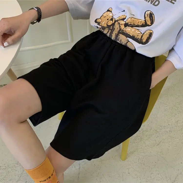Women's White Loose European Shorts Casual Hot