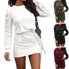Women Printed Large Waist Dress Spring Summer Loose Fit — feature 12
