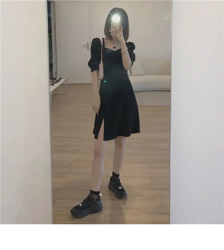 2025 Black Puff Sleeve Women's Dress for Petite — feature 13