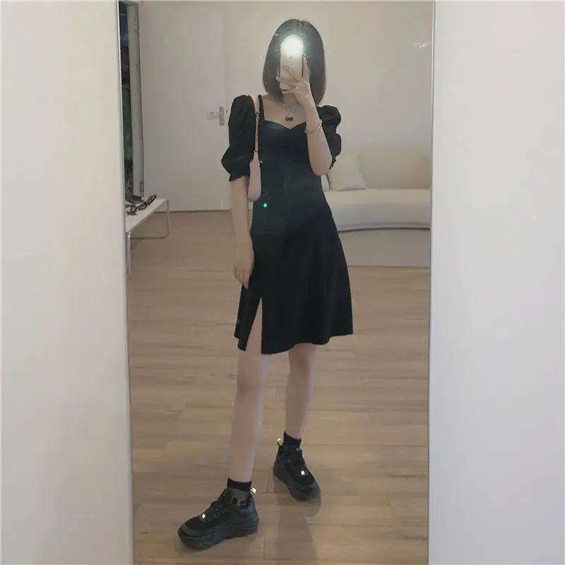 2025 Black Puff Sleeve Women's Dress for Petite — feature 6