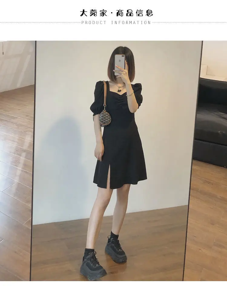 2025 Black Puff Sleeve Women's Dress for Petite — feature 7