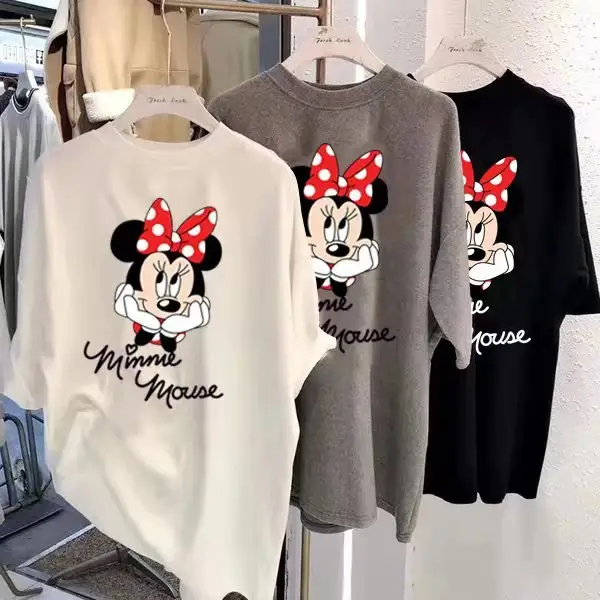 Women Minnie Mouse Cotton T-Shirt Summer 2025 - Image 3