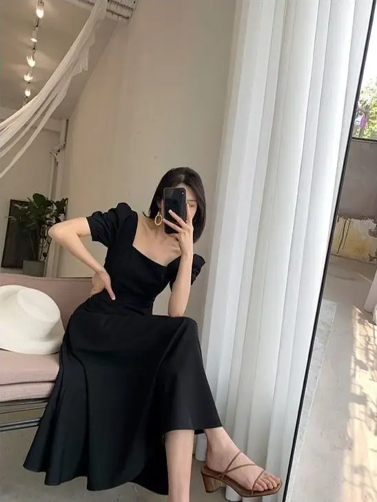 Elegant Red Hepburn Style Dress for Women — feature 10