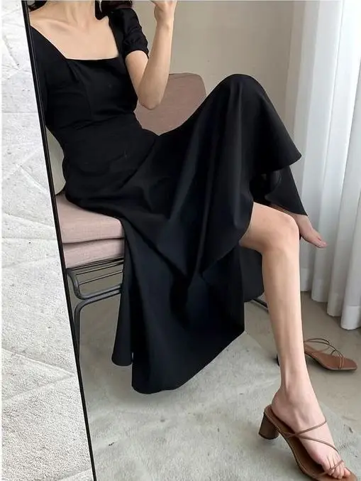 Elegant Red Hepburn Style Dress for Women — feature 13