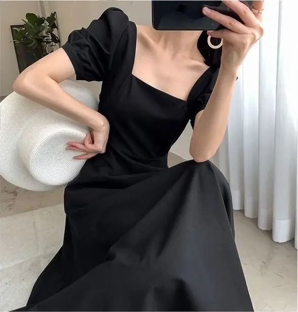 Elegant Red Hepburn Style Dress for Women — feature 8