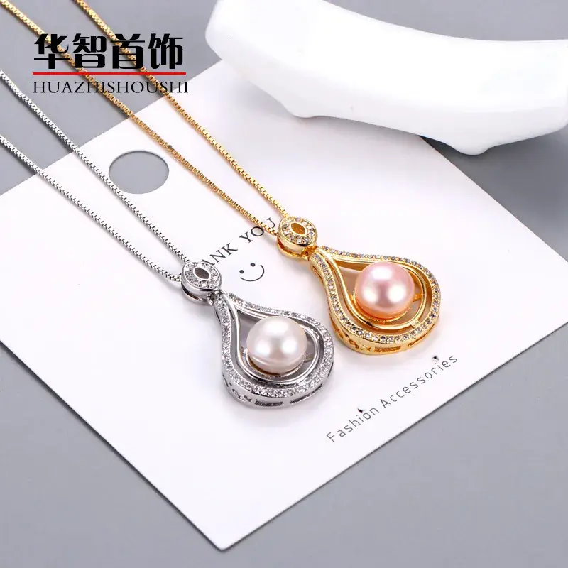 2025 Freshwater Pearl Necklace with Zircon Inlay - Image 3