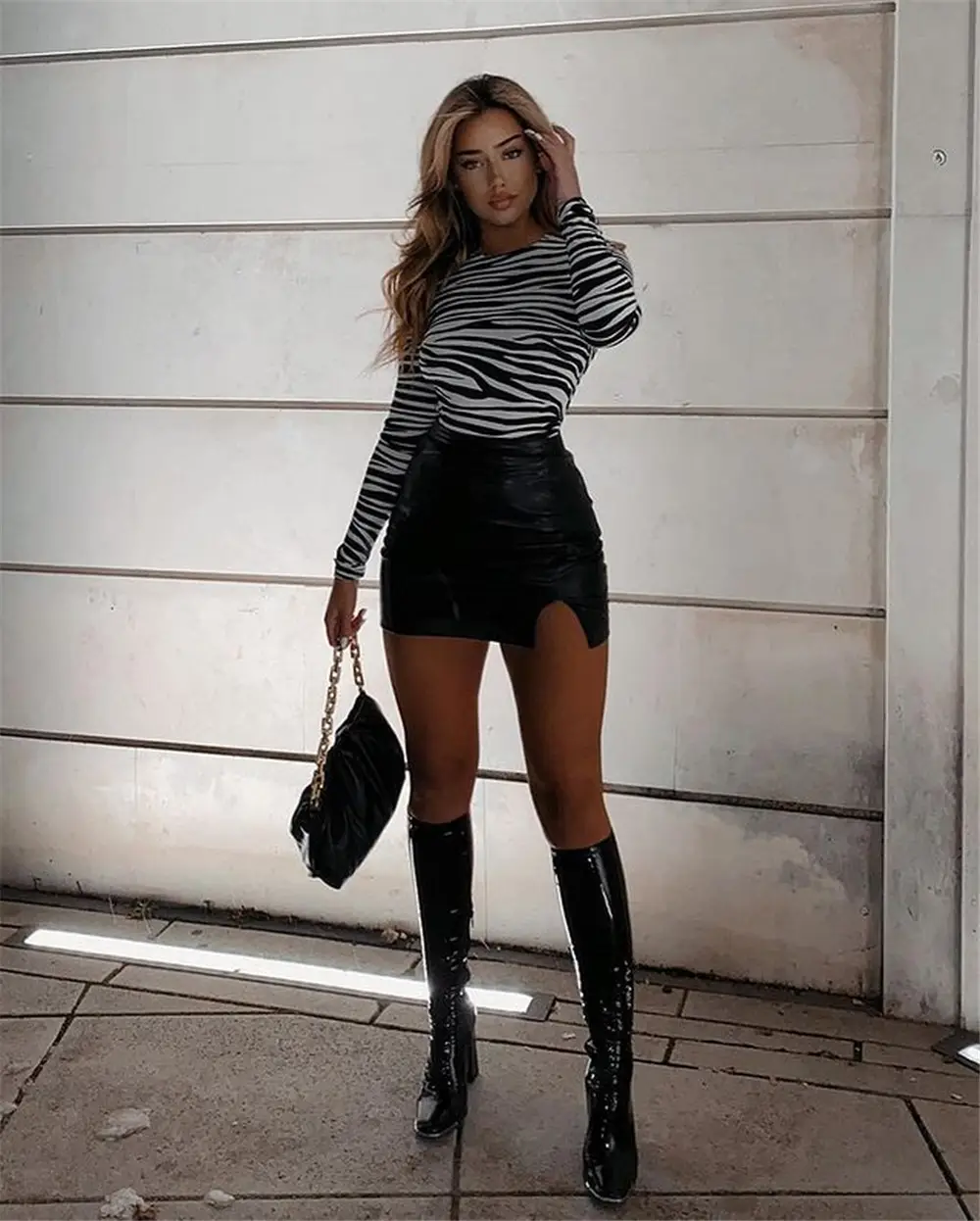 AliExpress Sexy Black Hip Skirt with Zipper High Waist - Image 11
