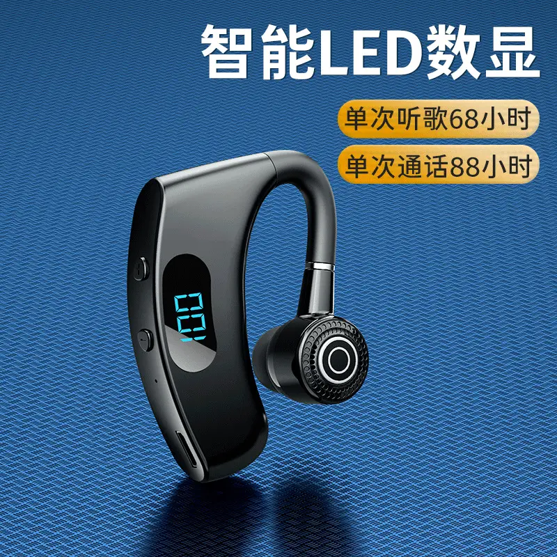 White Bluetooth Headset with Power Display & Charging Bin - Image 11