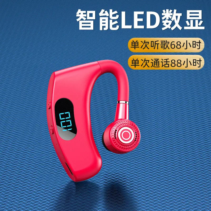 White Bluetooth Headset with Power Display & Charging Bin - Image 4