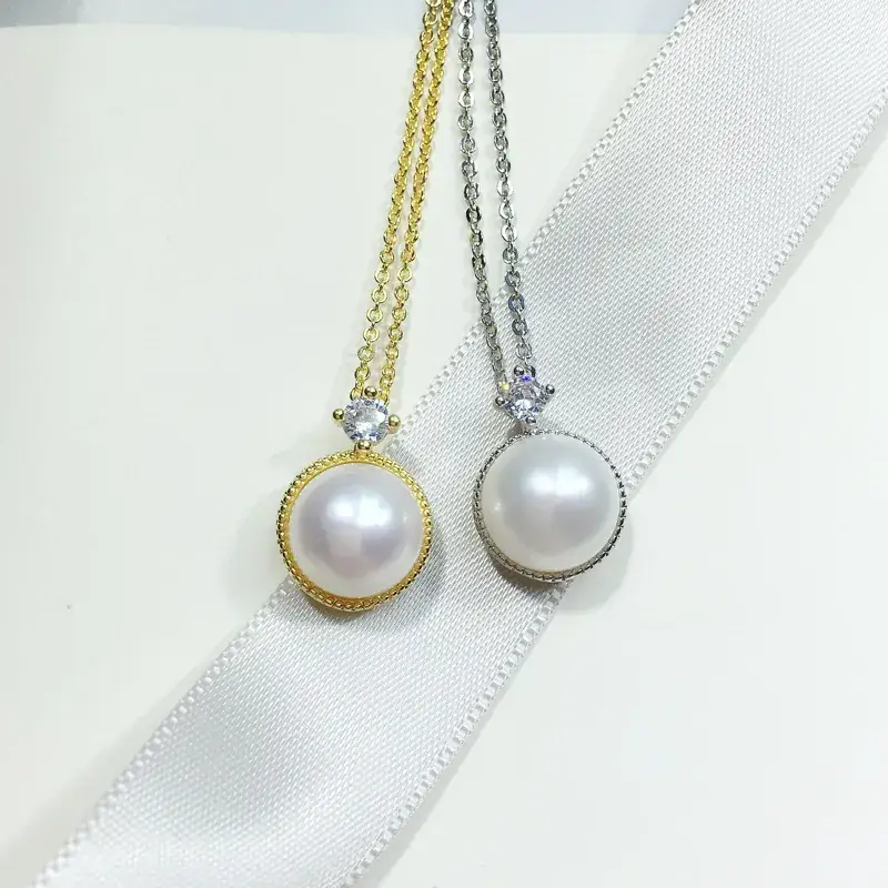 Princess Pearl Necklace Real Gold Color - Image 6