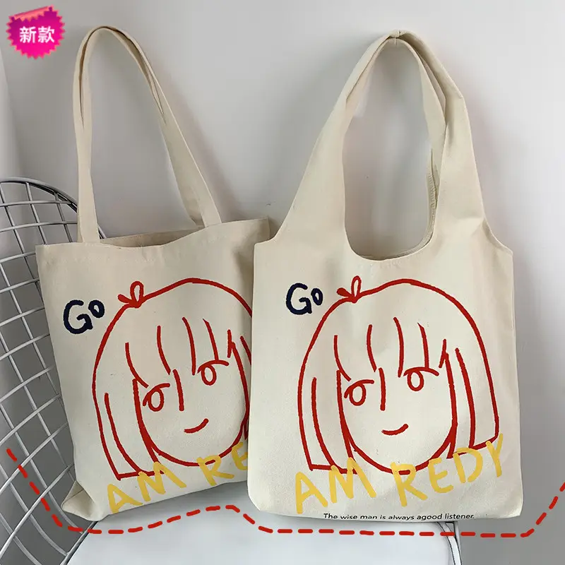 Women Canvas Shoulder Bag with Art Design Large Capacity — feature 1