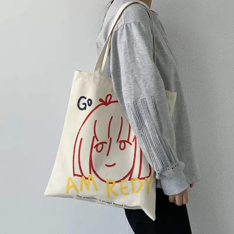 Women Canvas Shoulder Bag with Art Design Large Capacity — feature 14