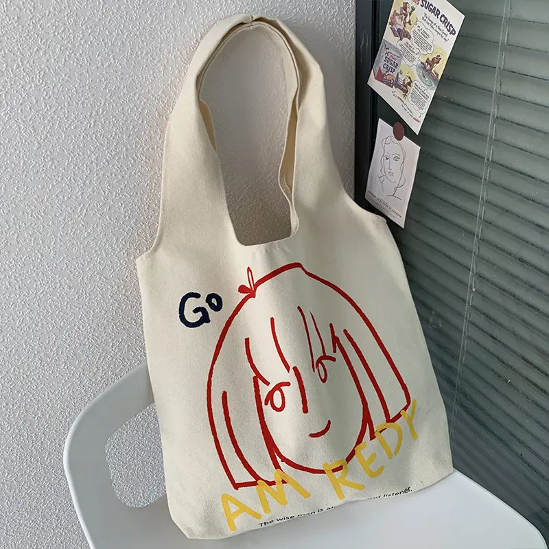 Women Canvas Shoulder Bag with Art Design Large Capacity — feature 18