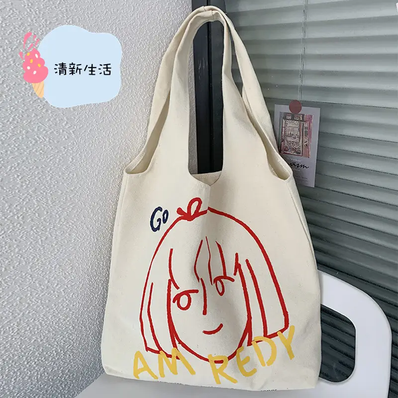 Women Canvas Shoulder Bag with Art Design Large Capacity — feature 19