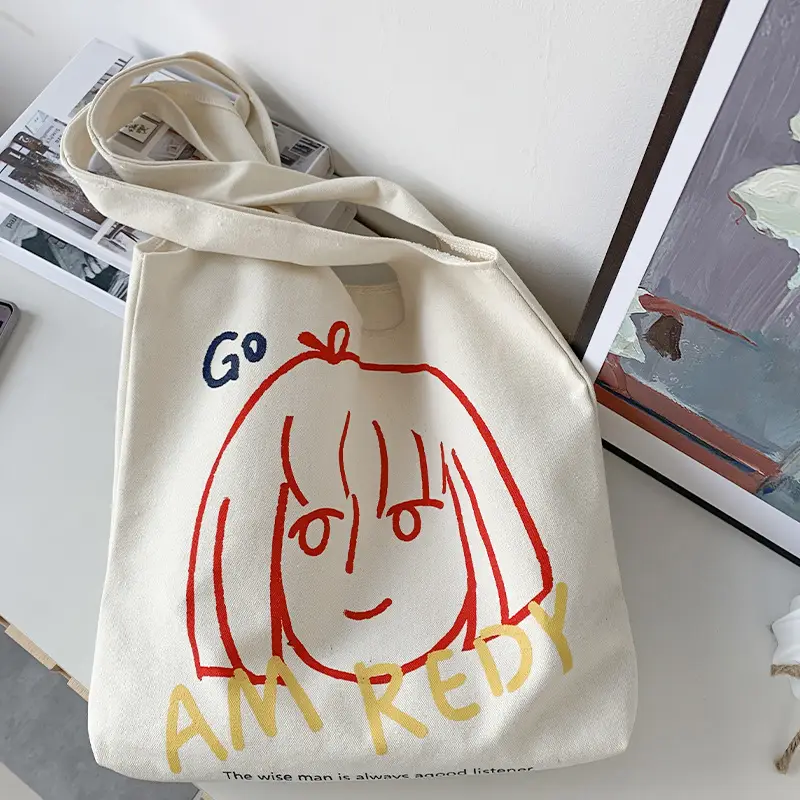 Women Canvas Shoulder Bag with Art Design Large Capacity — feature 22