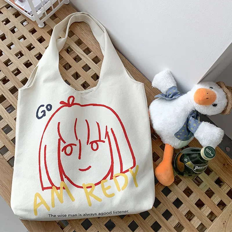 Women Canvas Shoulder Bag with Art Design Large Capacity — feature 23