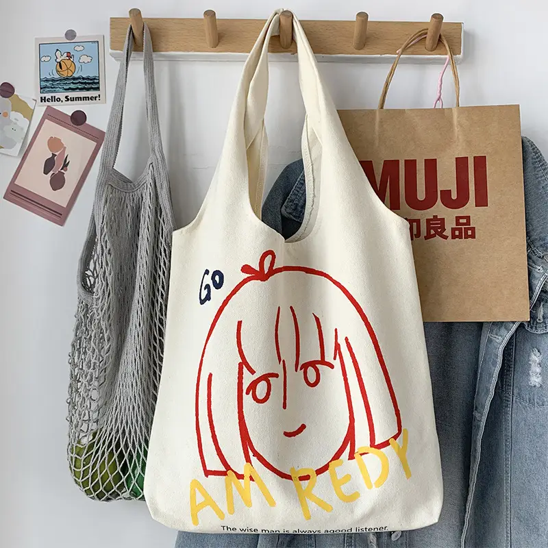 Women Canvas Shoulder Bag with Art Design Large Capacity — feature 24