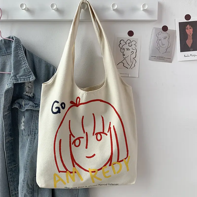 Women Canvas Shoulder Bag with Art Design Large Capacity — feature 28