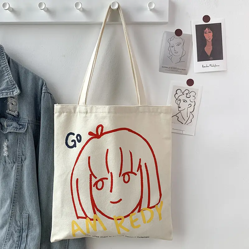 Women Canvas Shoulder Bag with Art Design Large Capacity — feature 29