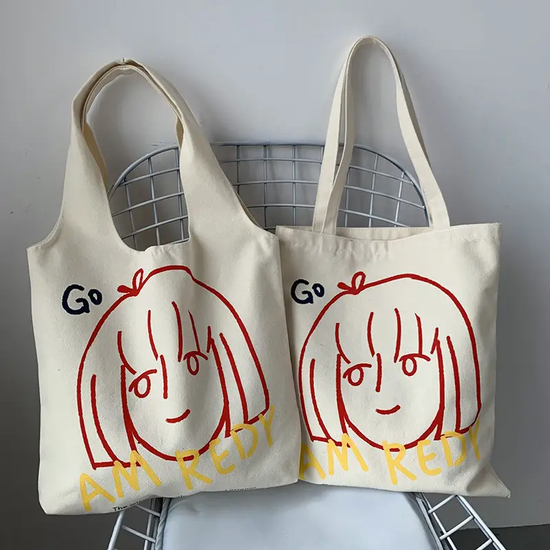 Women Canvas Shoulder Bag with Art Design Large Capacity — feature 3