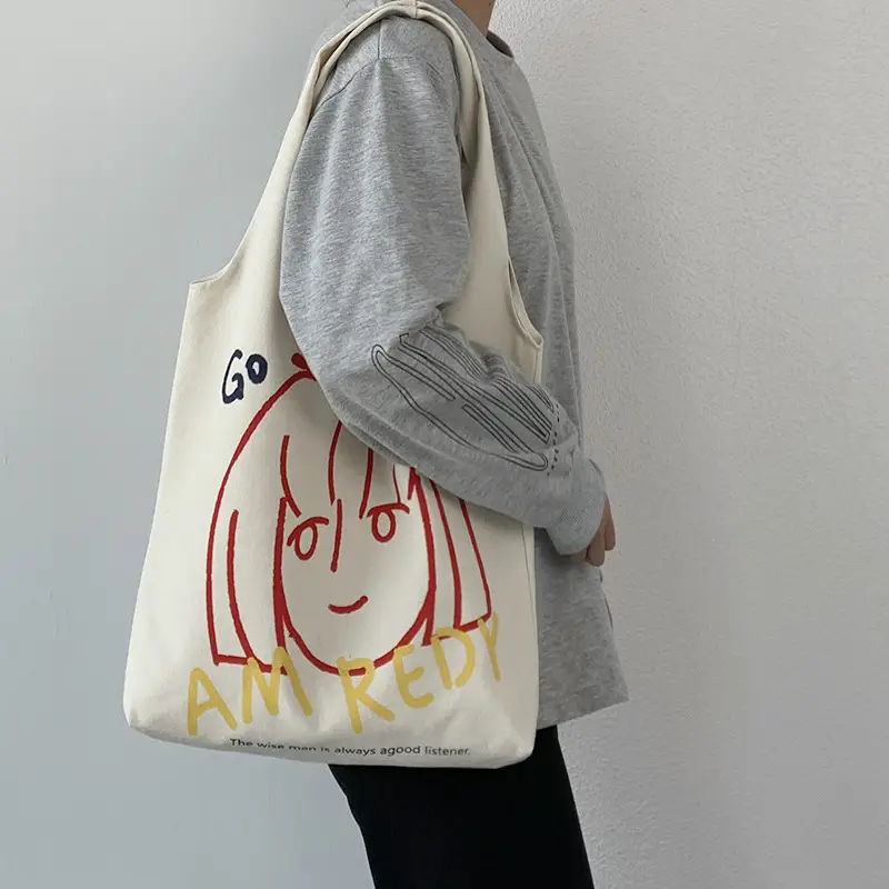 Women Canvas Shoulder Bag with Art Design Large Capacity — feature 9