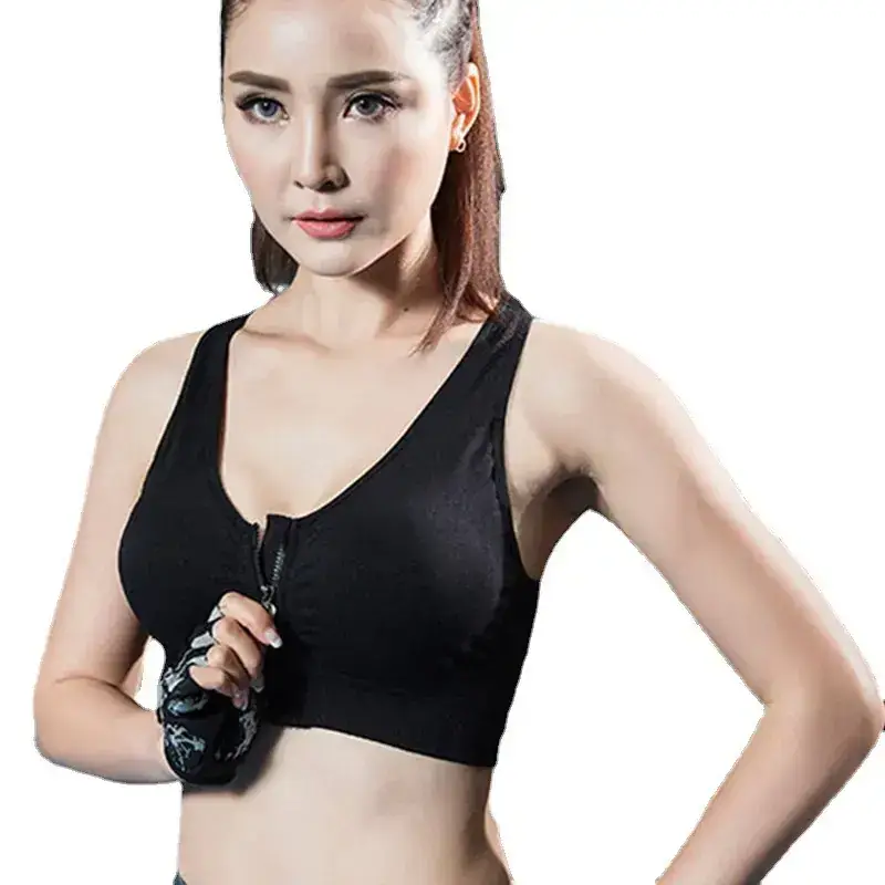 Women Front Zipper Shockproof Running Vest for Gym Workout - Image 13
