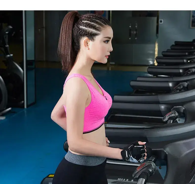 Women Front Zipper Shockproof Running Vest for Gym Workout — feature 21