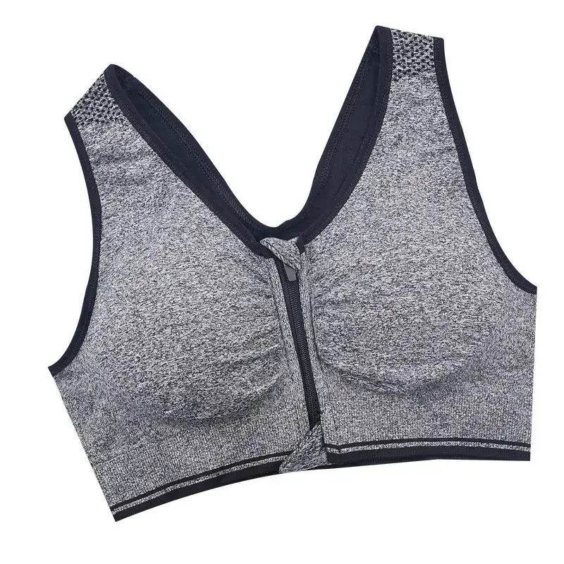 Women Front Zipper Shockproof Running Vest for Gym Workout - Image 4