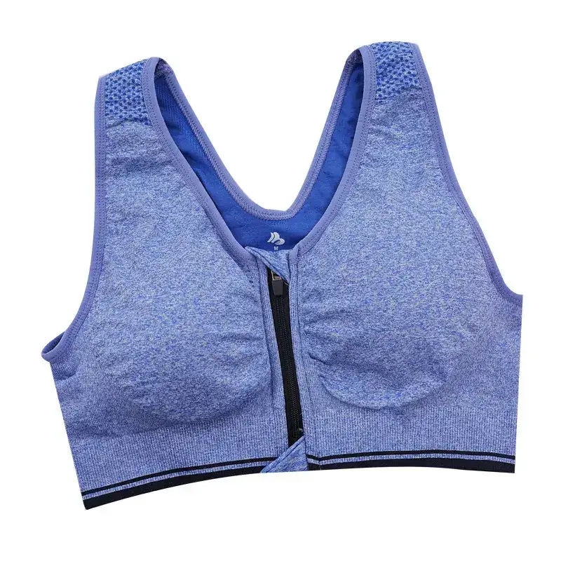 Women Front Zipper Shockproof Running Vest for Gym Workout - Image 6
