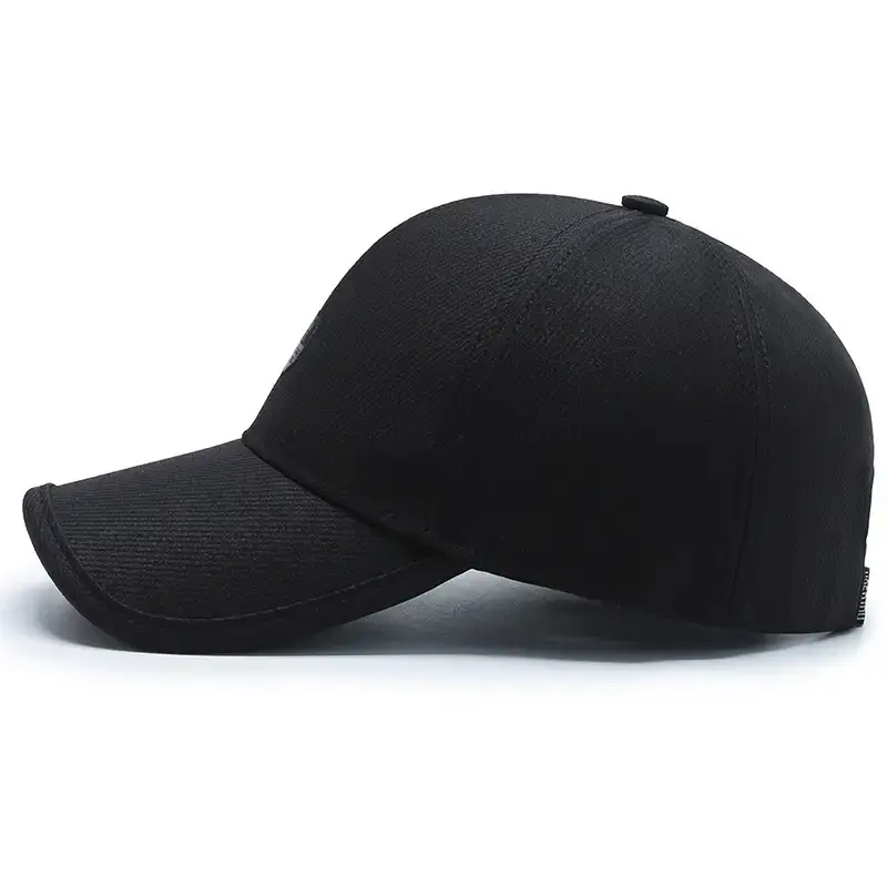 Men Black Baseball Cap Middle-aged Elderly