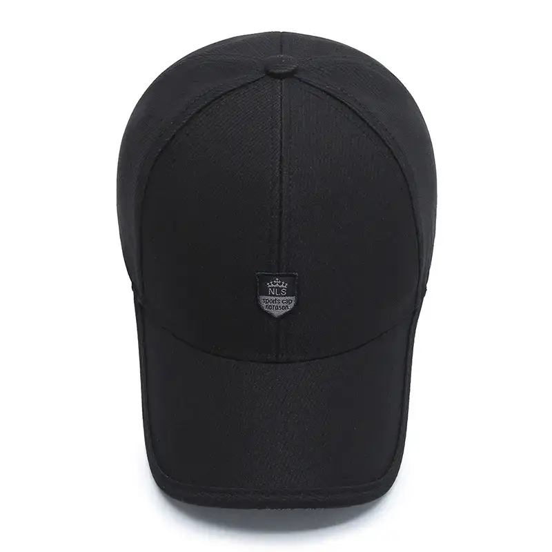 Men Black Baseball Cap Middle-aged Elderly