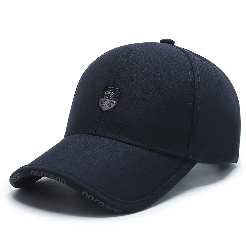 Men Black Baseball Cap Middle-aged Elderly