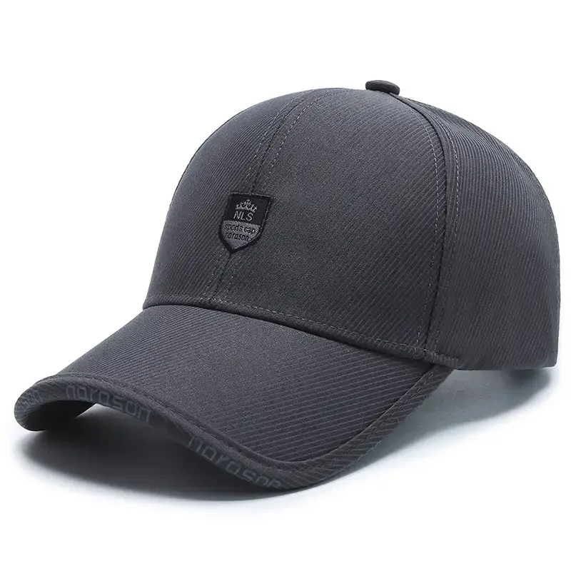 Men Black Baseball Cap Middle-aged Elderly