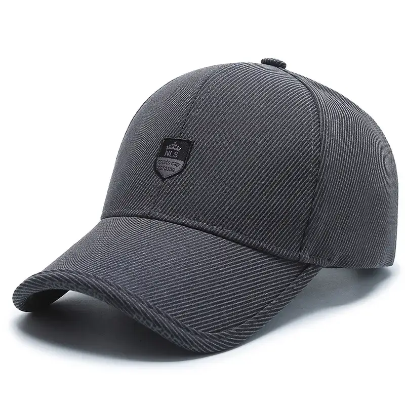 Men Black Baseball Cap Middle-aged Elderly
