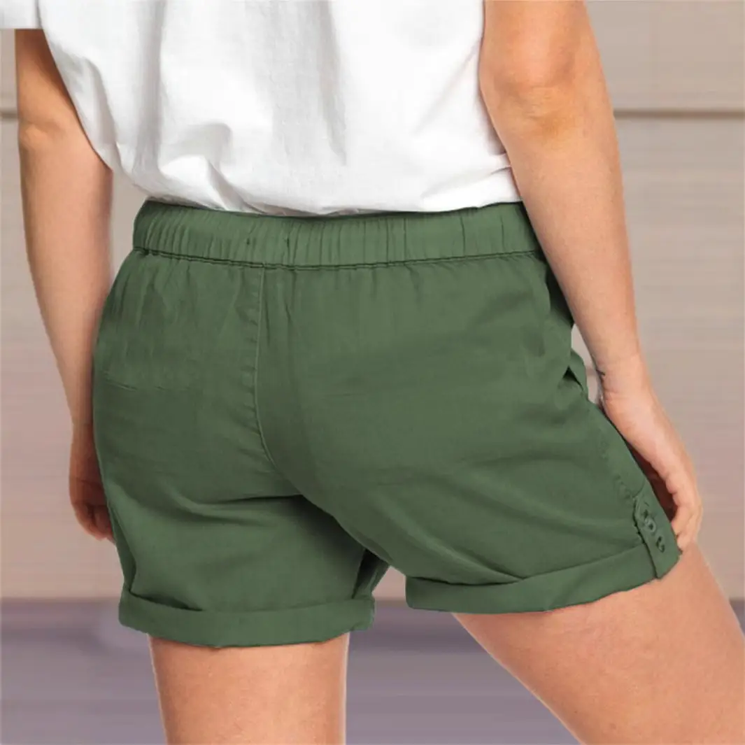 Women's Orange Polyester Casual Shorts 2025 - Image 10