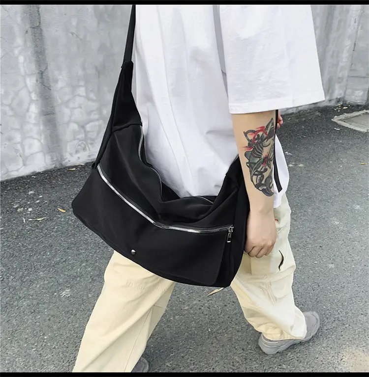 Black Crossbody Bag Women's Large Capacity Hong Kong Style — feature 13