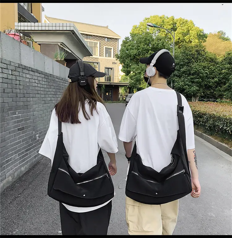 Black Crossbody Bag Women's Large Capacity Hong Kong Style — feature 20