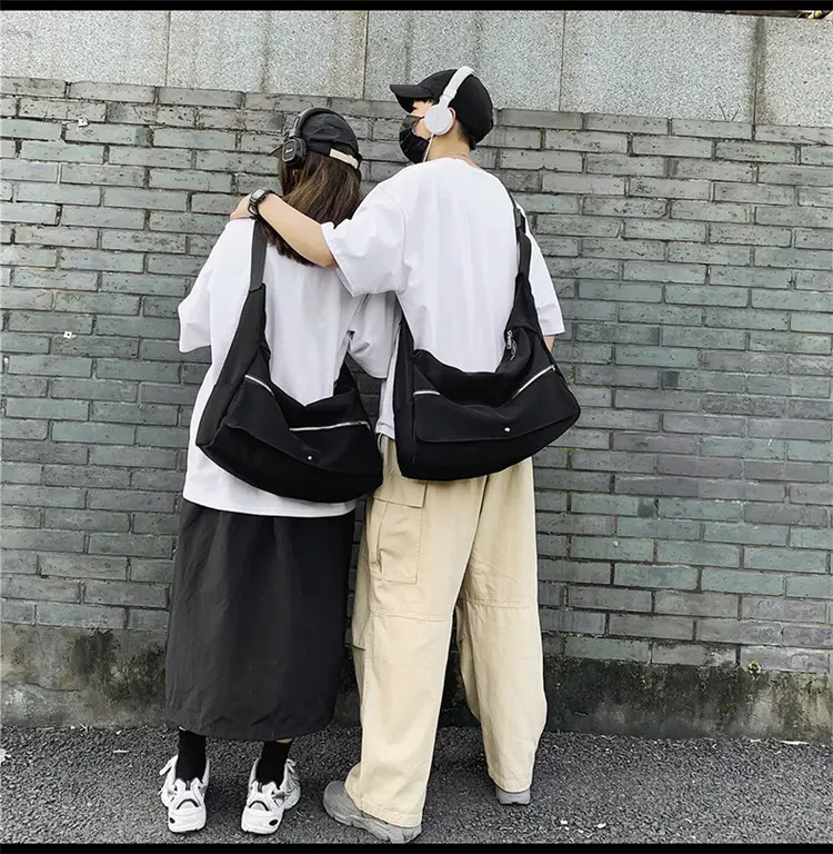 Black Crossbody Bag Women's Large Capacity Hong Kong Style — feature 21