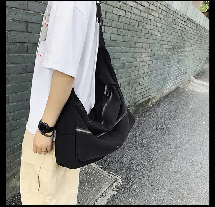 Black Crossbody Bag Women's Large Capacity Hong Kong Style — feature 8