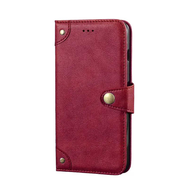 TCL L10 Lite Leather Phone Wallet Case with Liu Ding Buckle