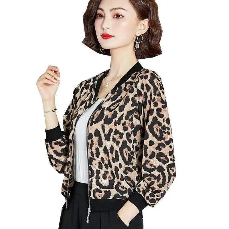 Chiffon Leopard Print Long Sleeve Jacket 2023 - Image 19