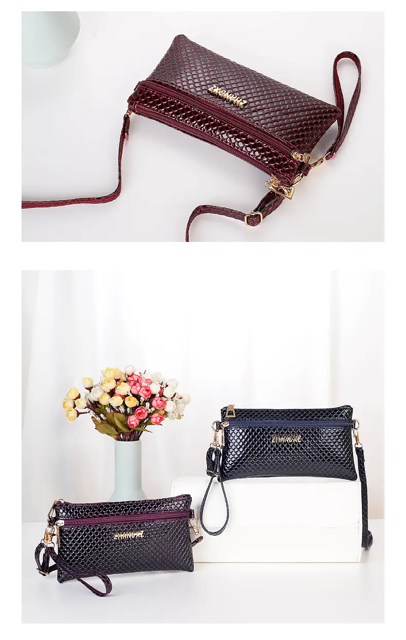 Black Textured Shoulder Crossbody Bag for Women — feature 7